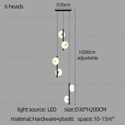 DecorBites™ LED Oval Chandelier for Modern Indoor Lighting in Bedroom and Living Room