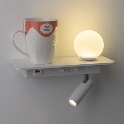 DecorBites™ LED Bedside Wall Lamp with USB Charging, Modern Design for Home Decor