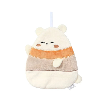 DecorBites™ Cartoon Animal Coral Fleece Hand Towel: Quick Dry for Home, Kitchen, Bathroom