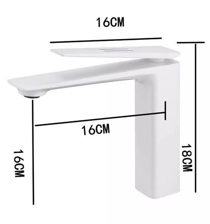 DecorBites™ Gold Basin Faucet, Gray Bathroom Mixer Tap, Single Handle Waterfall Faucet