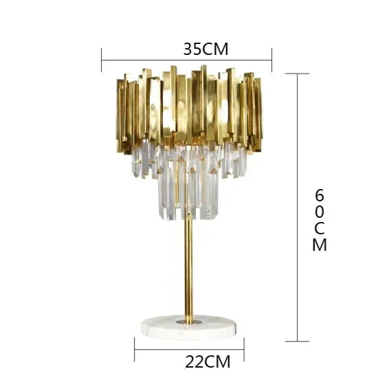 DecorBites™ Golden Crystal Chandelier LED Ceiling Light for Living Room & Lobby