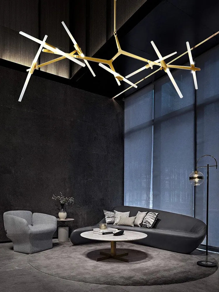 Lámpara de araña LED Rama de Oro™ Decorbites para escalera de villa dúplex - Iluminación interior moderna