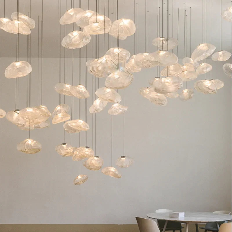 DecorBites™ Cloud Glass Pendant Lights | Nordic Modern Blown Crystal Suspension Lamps