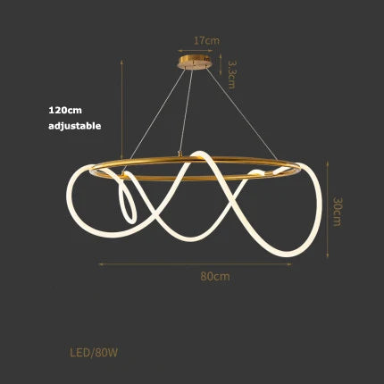 DecorBites™ Lines Chandelier: Modern Designer Lighting for Living Room, Dining, and Bar