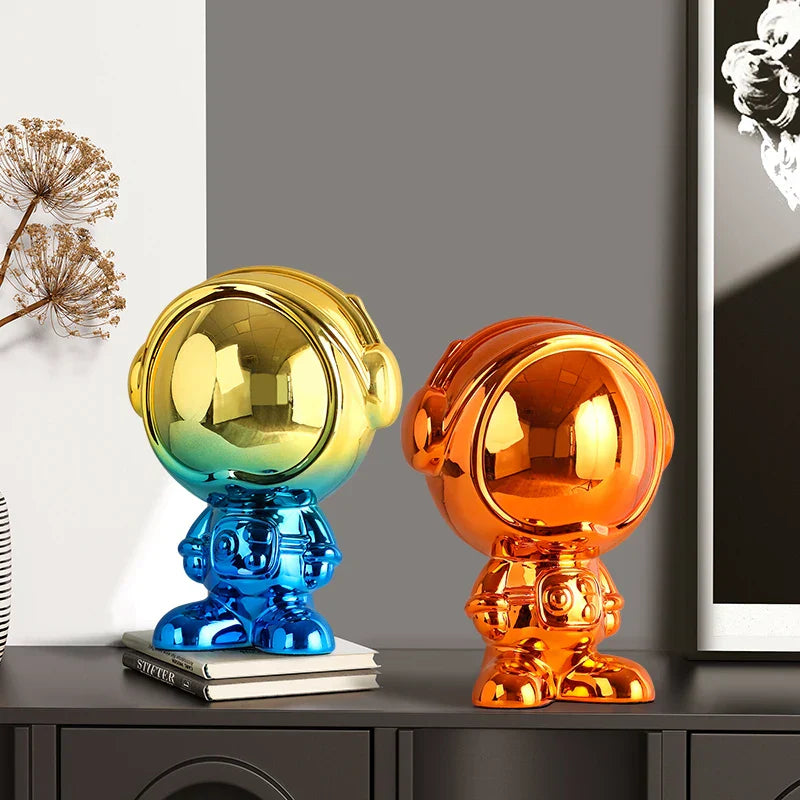 DecorBites™ Astronaut Statue Spaceman Sculpture Modern Desktop Decor Figurine Handicraft Gift