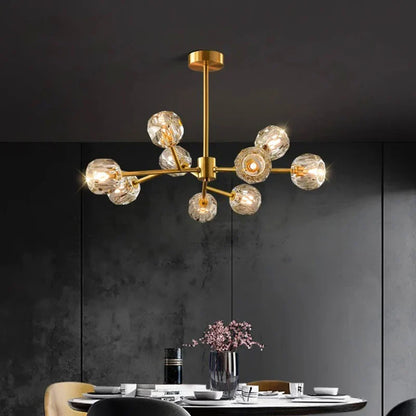 DecorBites™ Crystal Chandelier: Luxury Living Room & Dining Room Ceiling Light