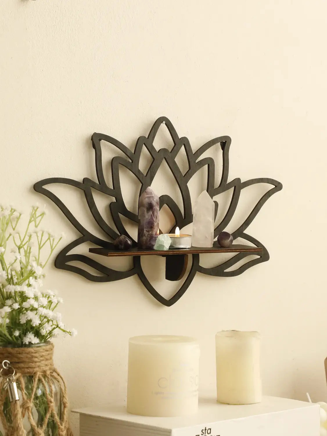 DecorBites™ Lotus Floating Wall Shelf - Multi-Style Home Decor