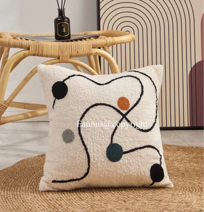 Fundas de cojín DecorBites™ con bordado geométrico: Funda de almohada decorativa nórdica moderna para sala de estar