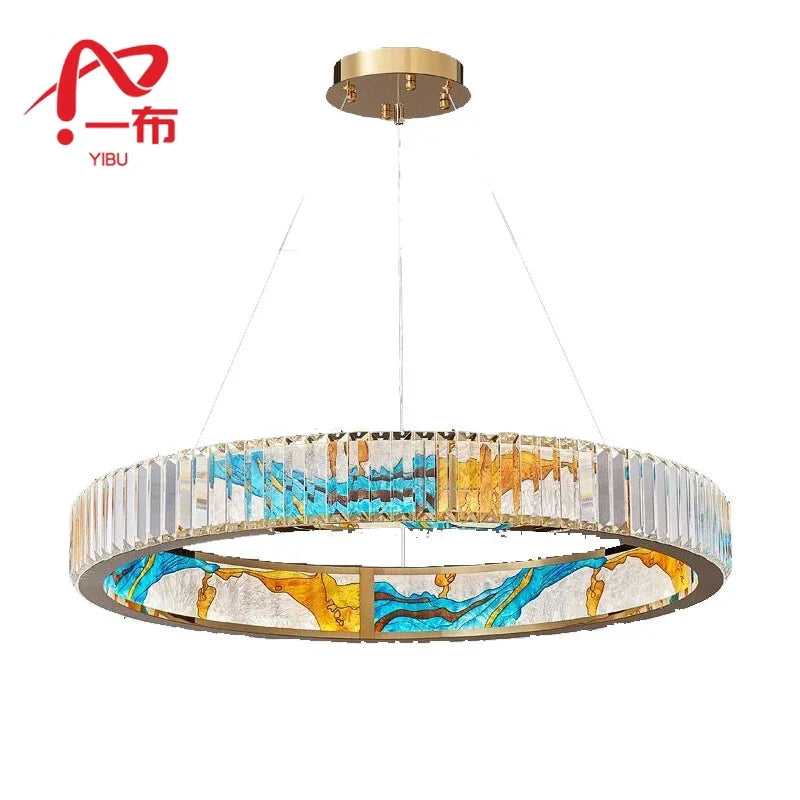 Lámpara colgante de cristal DecorBites™, exquisita iluminación de estilo oriental para el hogar
