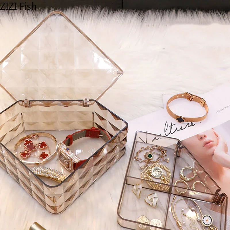 DecorBites™ Elegant Jewelry Boxes and Cosmetic Jars - Plastic Storage Containers