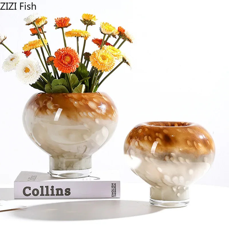 Gradient Circle Glass Vase