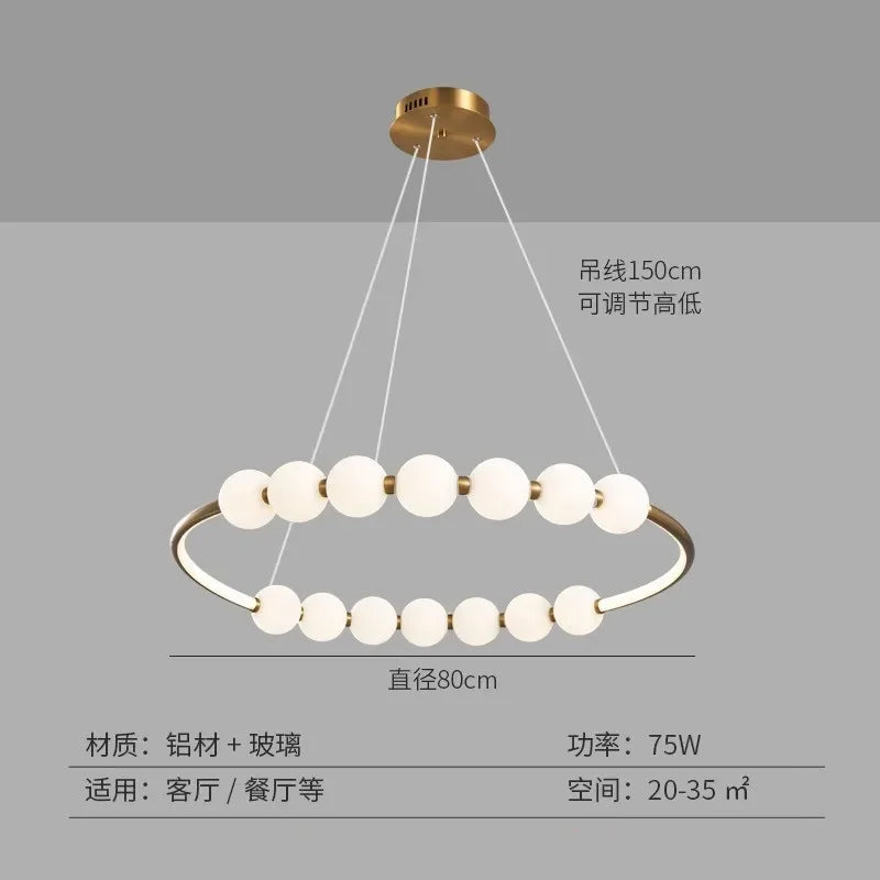DecorBites™ Circle Ring LED Pendant Lights for Elegant Home Decor