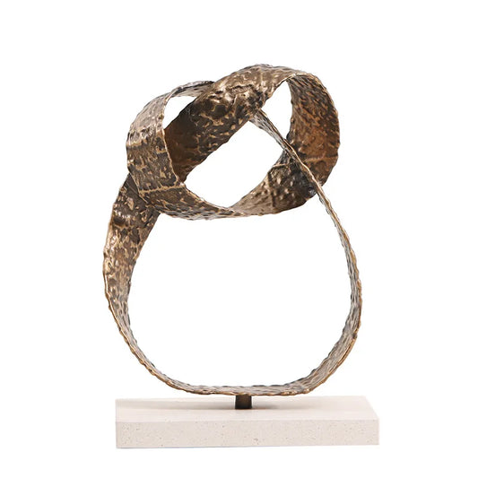 ديكوربايتس™ - تمثال معدني على شكل كرة هندسية - إكسسوار ديكور منزلي