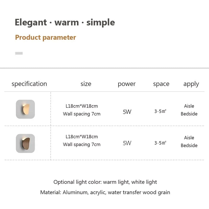 DecorBites™ LED Round Wall Lamp for Bedroom Living Room Office Decoration Lighting