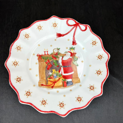 DecorBites™ Christmas Dinnerware Set: Plates, Tray, Mugs, Bowls, and Dishes