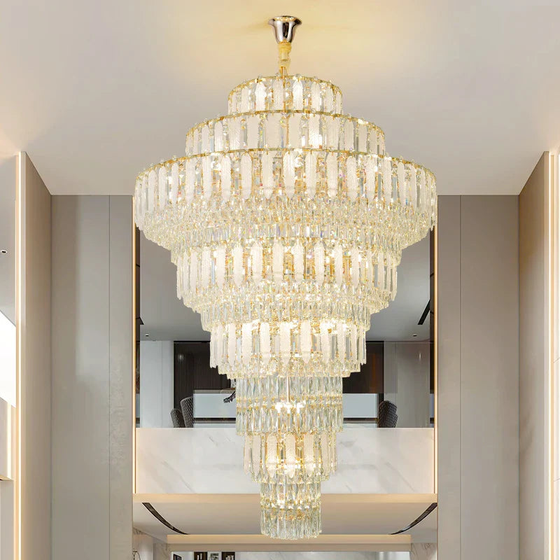 DecorBites™ Crystal Hollow Chandelier: Elegant Lighting for European Villa, Hotel Lobby, and Living Room