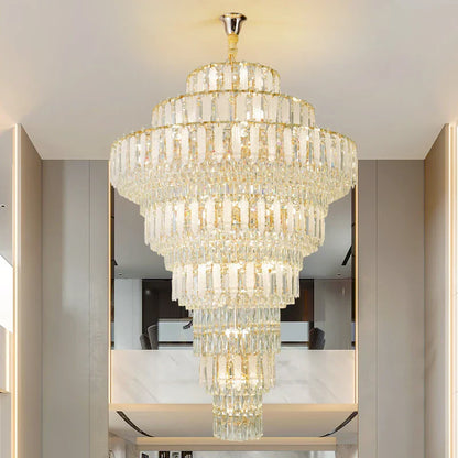 DecorBites™ Crystal Hollow Chandelier: Elegant Lighting for European Villa, Hotel Lobby, and Living Room