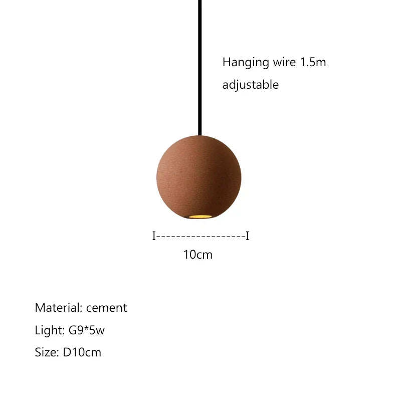 DecorBites™ Cement Planet Chandelier Hanging Lamp for Dining Room & Bedroom