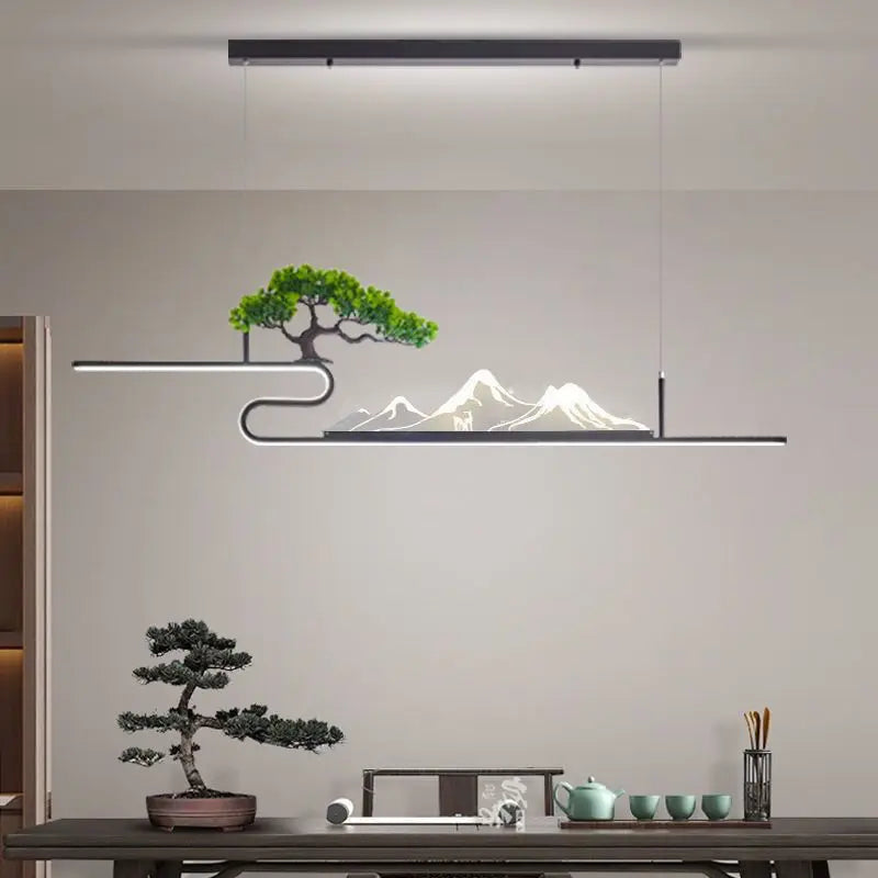 DecorBites™ Acrylic Mountain Peak Pendant Lights for Chinese Living Room Study Zen Restaurant
