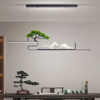 DecorBites™ Acrylic Mountain Peak Pendant Lights for Chinese Living Room Study Zen Restaurant