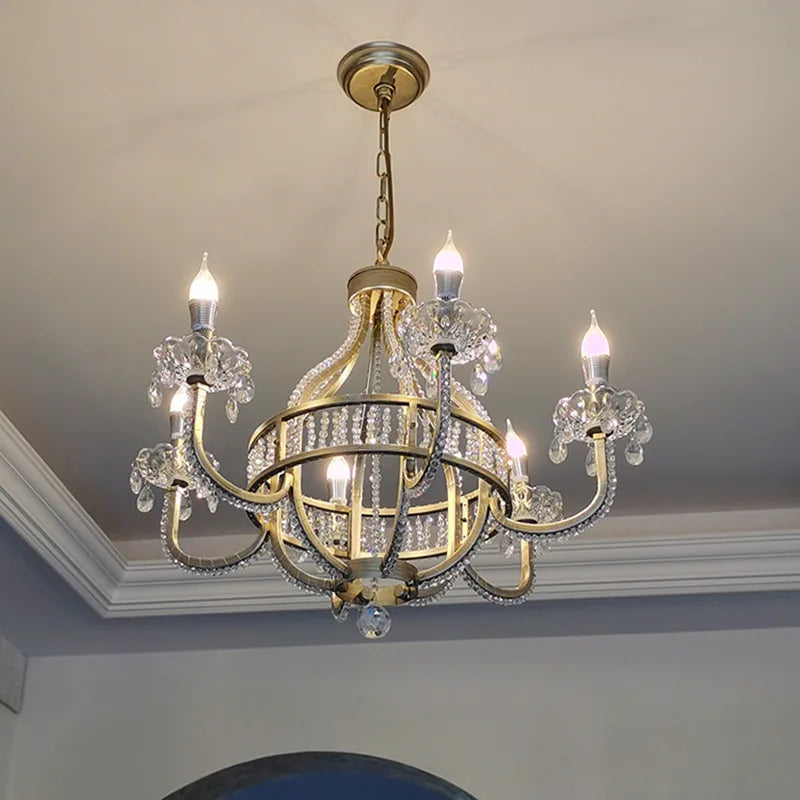 DecorBites™ Crystal Chandelier: Luxe Nordic Bedroom Living Room Pendant Light