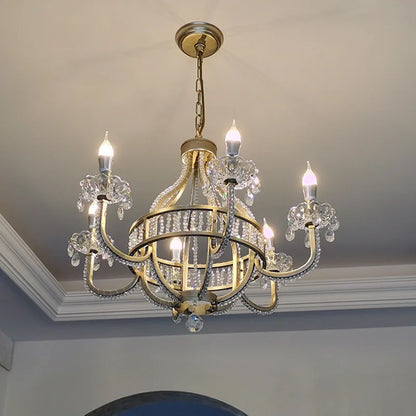 DecorBites™ Crystal Chandelier: Luxe Nordic Bedroom Living Room Pendant Light