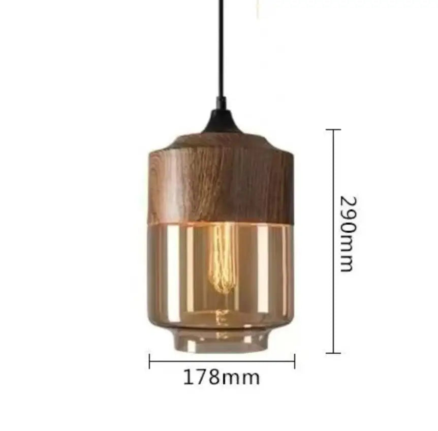 DecorBites™ Black Glass Pendant Light Fixture for Modern Indoor Decor & Dining Room