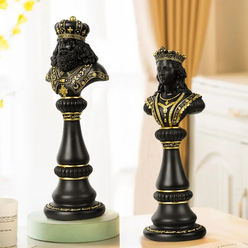 DecorBites™ Chess Figurines: 30cm International Chess Set for Home Decor