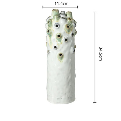 زينة سيراميك على شكل كرة مرجانية من DecorBites™: أعمال فنية من الفخار الخشن لديكور منزلي أنيق