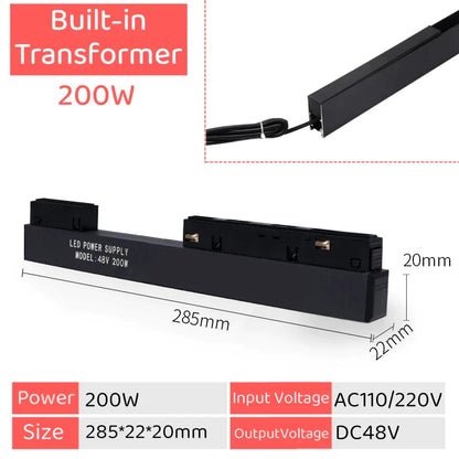 DecorBites™ LED Magnetic Track Light Dimmable Bluetooth Control Grille Spot Lighting