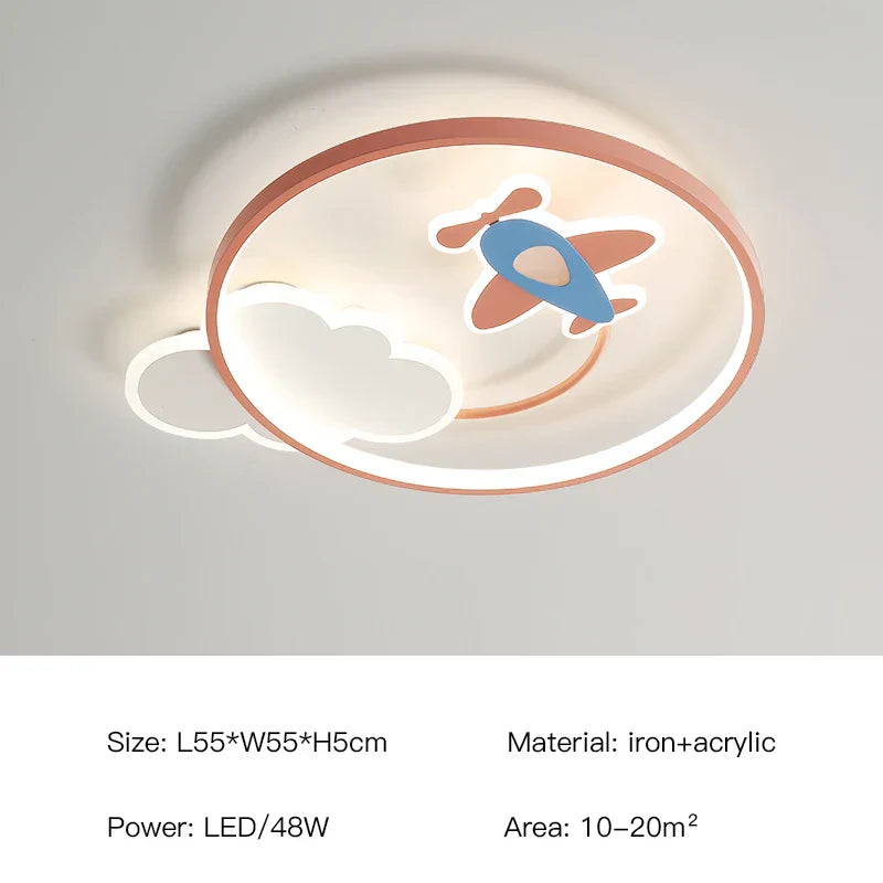 ثريا سقف LED لغرفة الأطفال من DecorBites™، مصباح معلق حديث لغرفة الدراسة