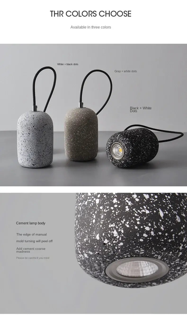 DecorBites™ Nordic Cement Pendant Lamp - Industrial Style Lighting