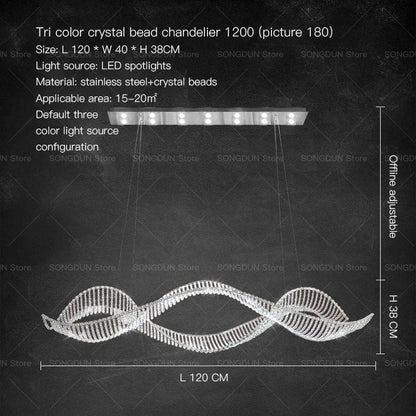 DecorBites™ Crystal Chandelier: Modern Light Luxury Dining Lamp for Designer Villa and Bar