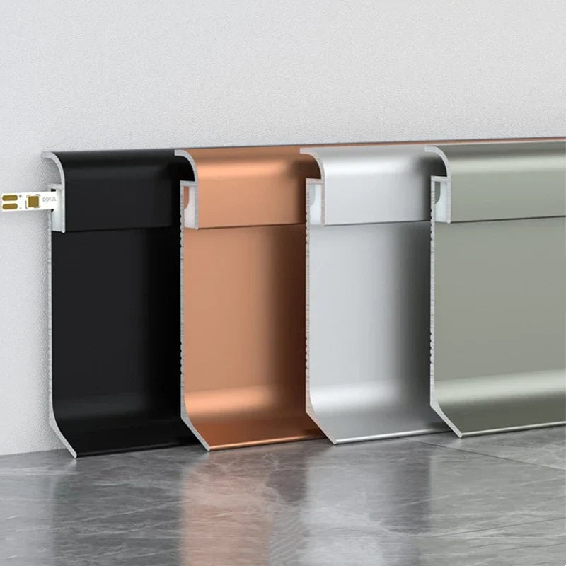 DecorBites™ LED Skirting Line Aluminum Profile for Stylish Backlighting, Stair Lighting & Wall Trim