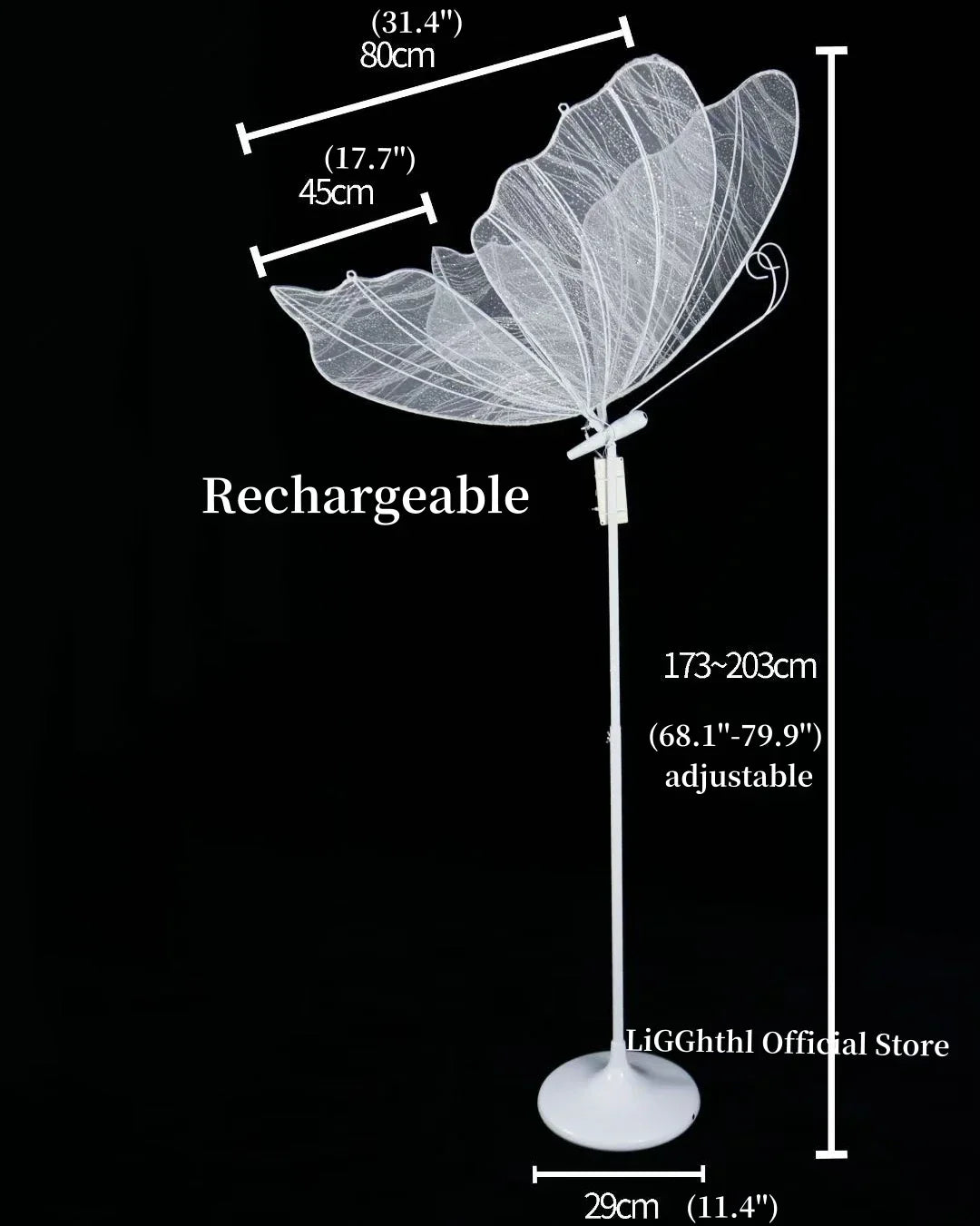 DecorBites™ Lace Romantic Butterfly LED Floor Light for Wedding Decor & Party Stage