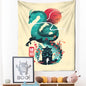 Decobites Samurai Tiger Wall Hanging Tapestry for Boho Hippie Home Decor