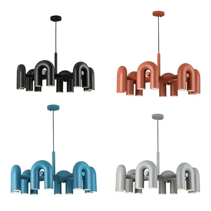DecorBites™ LED Macaron Pendant Chandelier - Modern U Shape Hanging Lamp