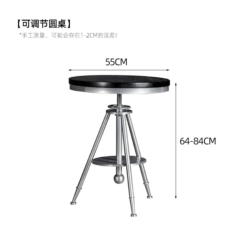 DecorBites™ Industrial Iron Art Solid Wood Dining Chair for Coffee Shop & Bar