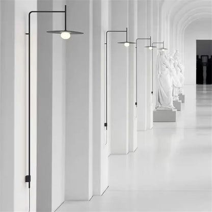 Lámpara de pared DecorBites™ de cristal LED con brazo oscilante largo para sala de estar y estudio