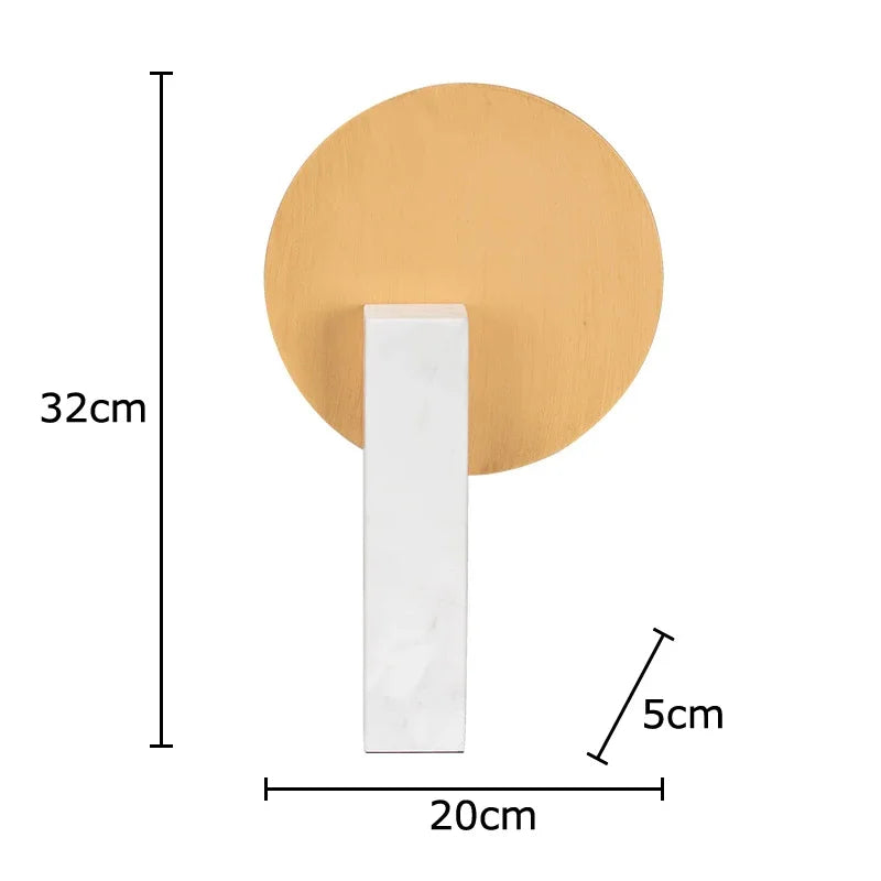 ديكورات مكتب DecorBites™‎ على شكل طاحونة هوائية هندسية تجريدية مصنوعة من الرخام بقاعدة أنيقة