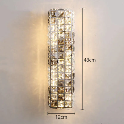 DecorBites™ Crystal Mosaic Wall Lamp: Elegant LED Lighting for Living Room, Bedroom, and Hotel Lobby