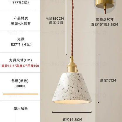 DecorBites™ Cement Marble Chandelier Table Lamp for Bedroom, Restaurant, and Living Room