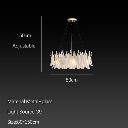 DecorBites™ Cloud Mist Glass Chandelier with G9 Light Source - Luxury Home Decoration