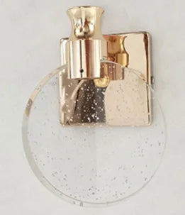 DecorBites™ Gold LED Crystal Wall Sconce for Modern Bedroom Bathroom Living Room Lighting