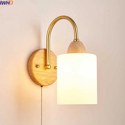 DecorBites™ LED Pull Chain Wall Lights for Bedroom Decor
