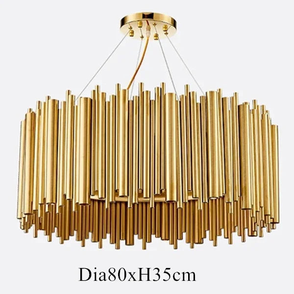 DecorBites™ Gold Stainless Steel Chandelier LED Project Lamp