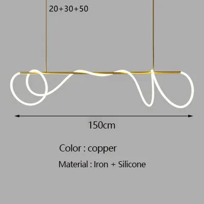 Decorbites™ Gold Schwarz LED Kronleuchter Modern Minimalistischer Pendel für Heimdekoration Beleuchtung