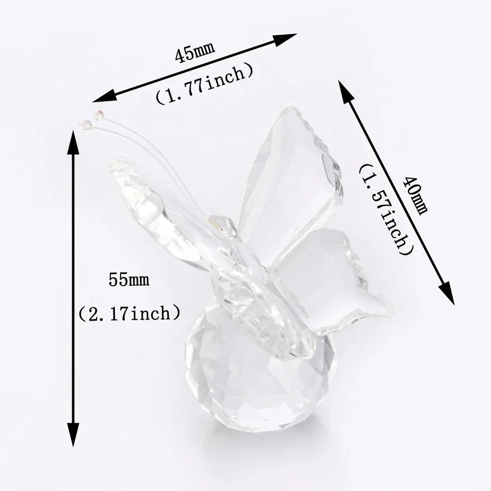 Figura de mariposa de cristal DecorBites™ Pisapapeles de vidrio, escultura, decoración navideña, regalo