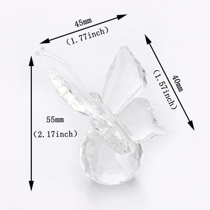 Figura de mariposa de cristal DecorBites™ Pisapapeles de vidrio, escultura, decoración navideña, regalo