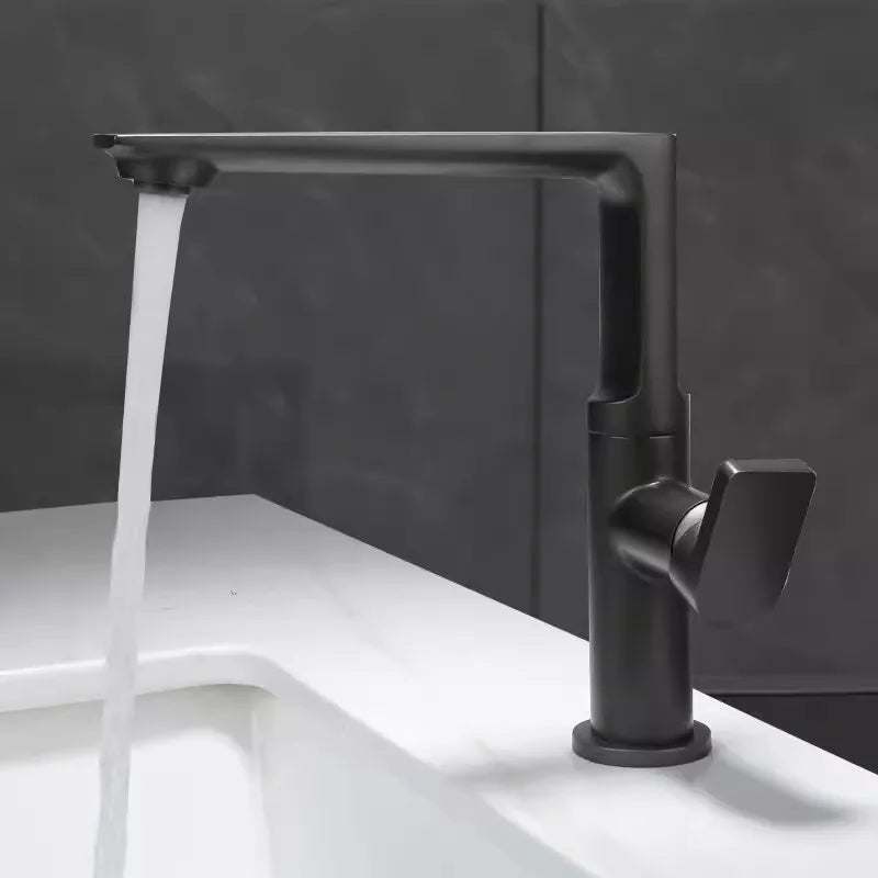 DecorBites™ Gold Brass Bathroom Basin Faucet, Single Handle Hot & Cold Mixer Tap